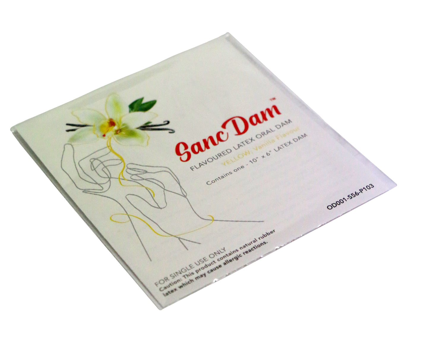 (FDA Approved) 48 Count Ultra-Thin 0.07mm SancDam Latex Oral Sex Dam Flavored Vanilla (Product of Malaysia)