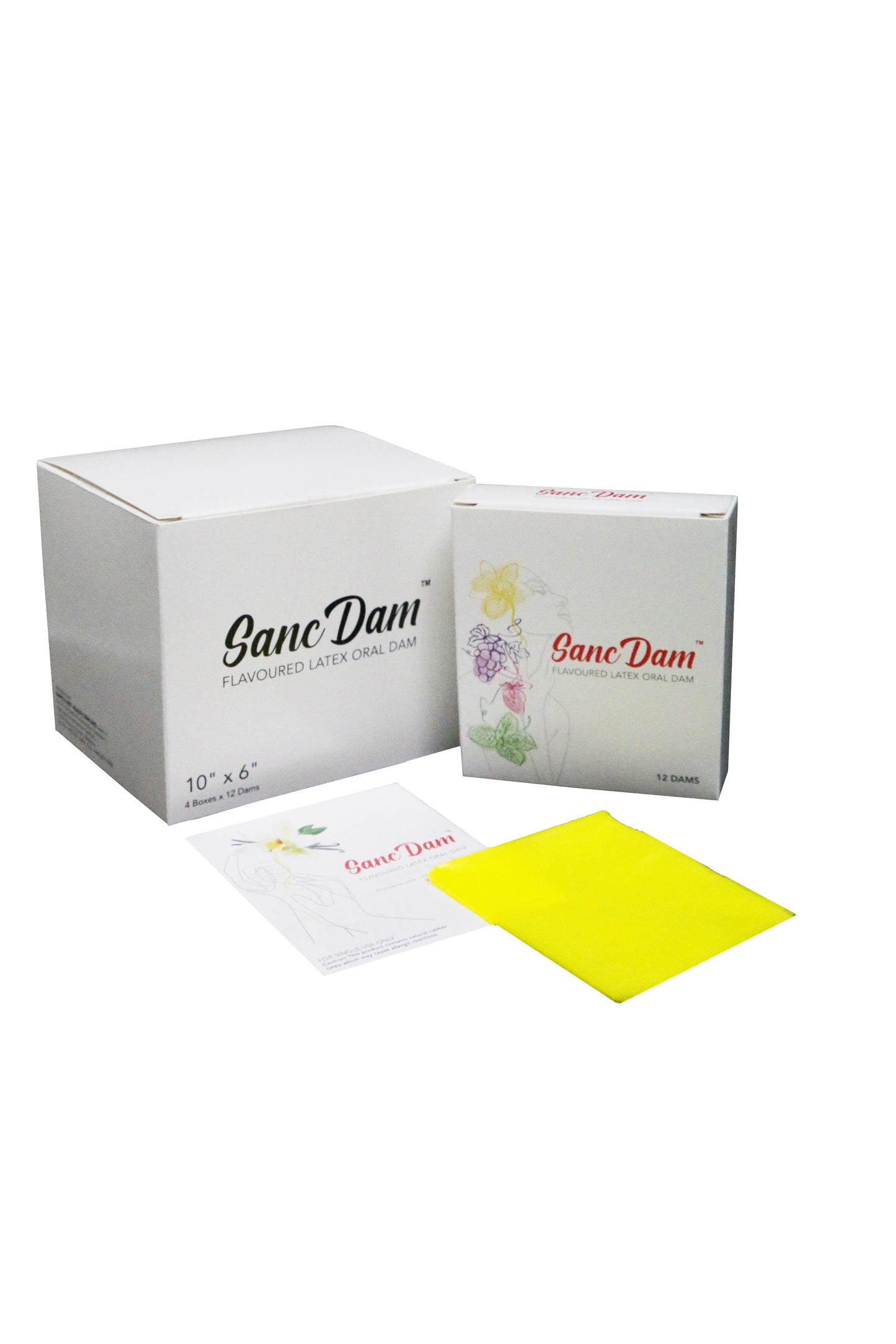 (FDA Approved) 48 Count Ultra-Thin 0.07mm SancDam Latex Oral Sex Dam Flavored Vanilla (Product of Malaysia)
