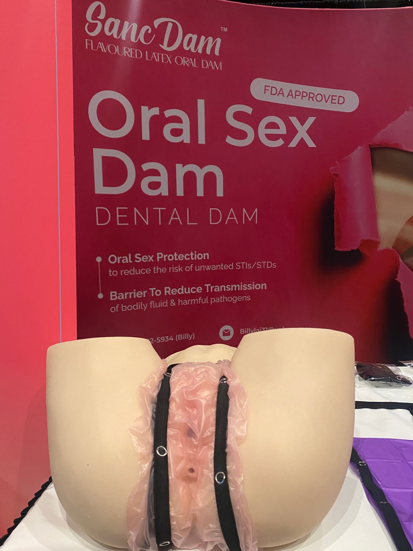 (FDA Approved) 12 Count Ultra-Thin 0.07mm SancDam Latex Oral Sex Dam Flavored Mint (Product of Malaysia)