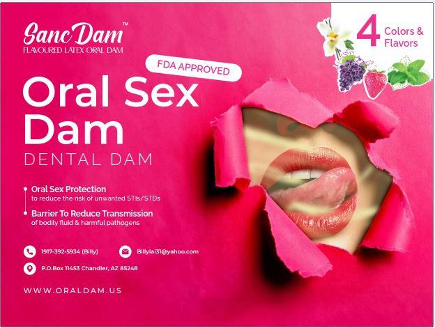 (FDA Approved) 48 Count Ultra Thin 0.07mm SancDam Latex Oral Sex Dam Flavored Grape (Product of Malaysia)